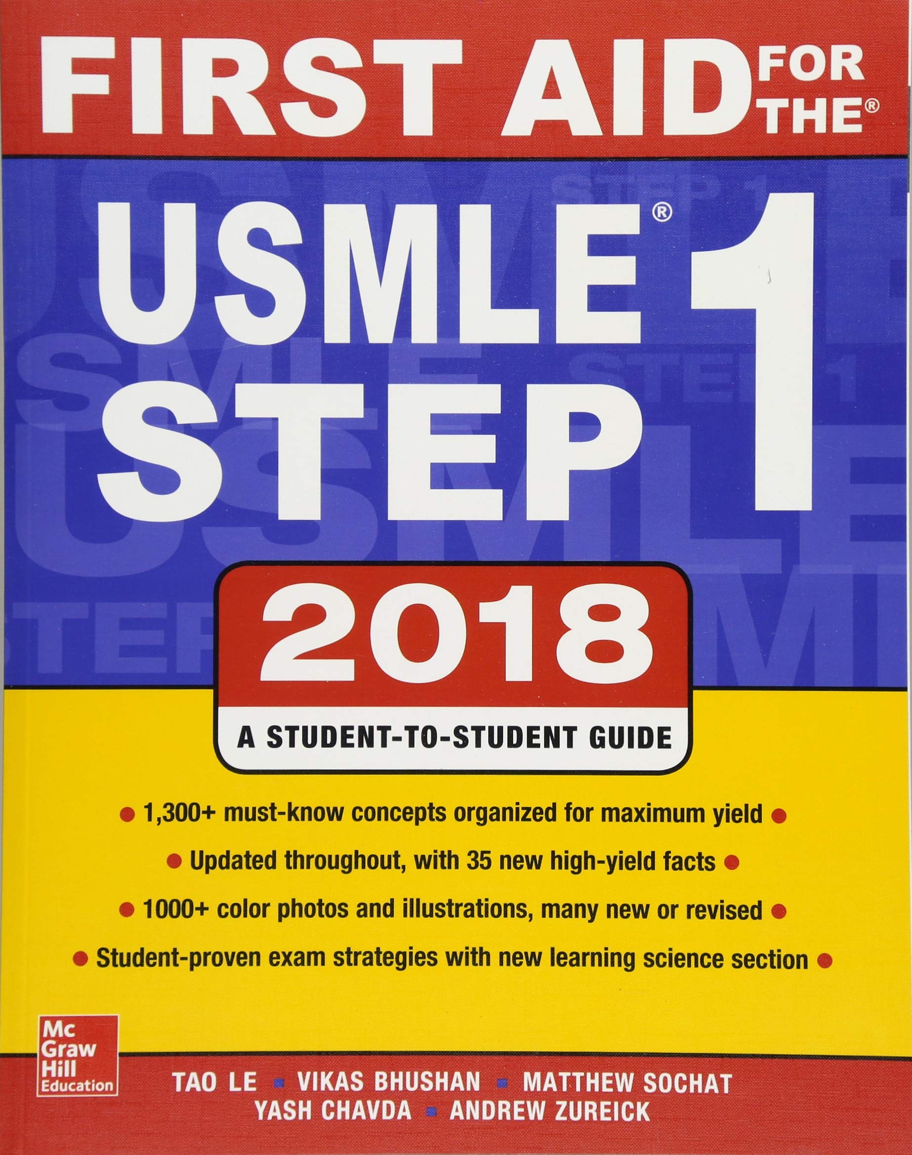 First aid for the USMLE step 1, 2018