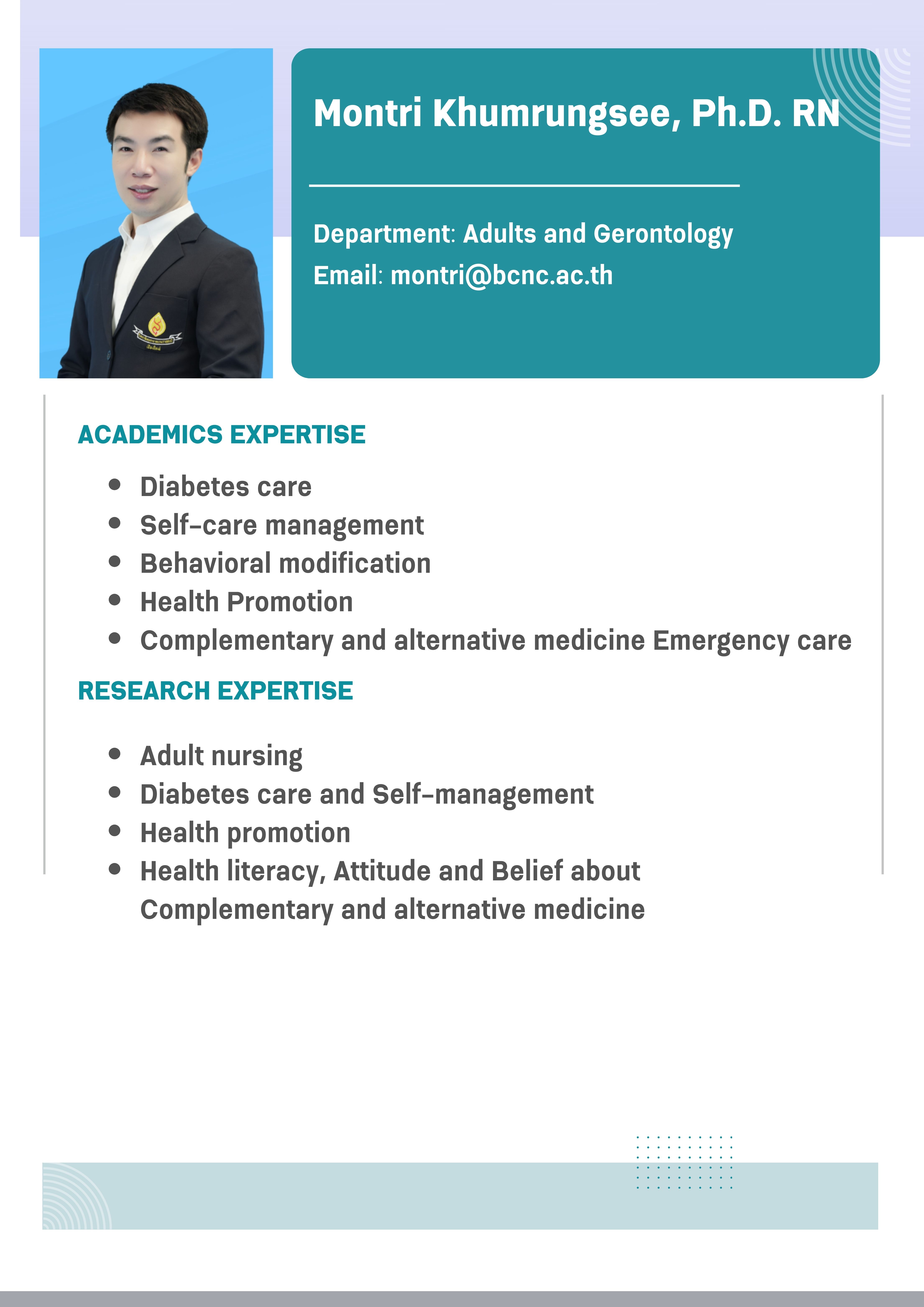 Faculty Profile 3
